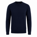 Merino Wool Crew Neck Sweater – Navy | Genspitch