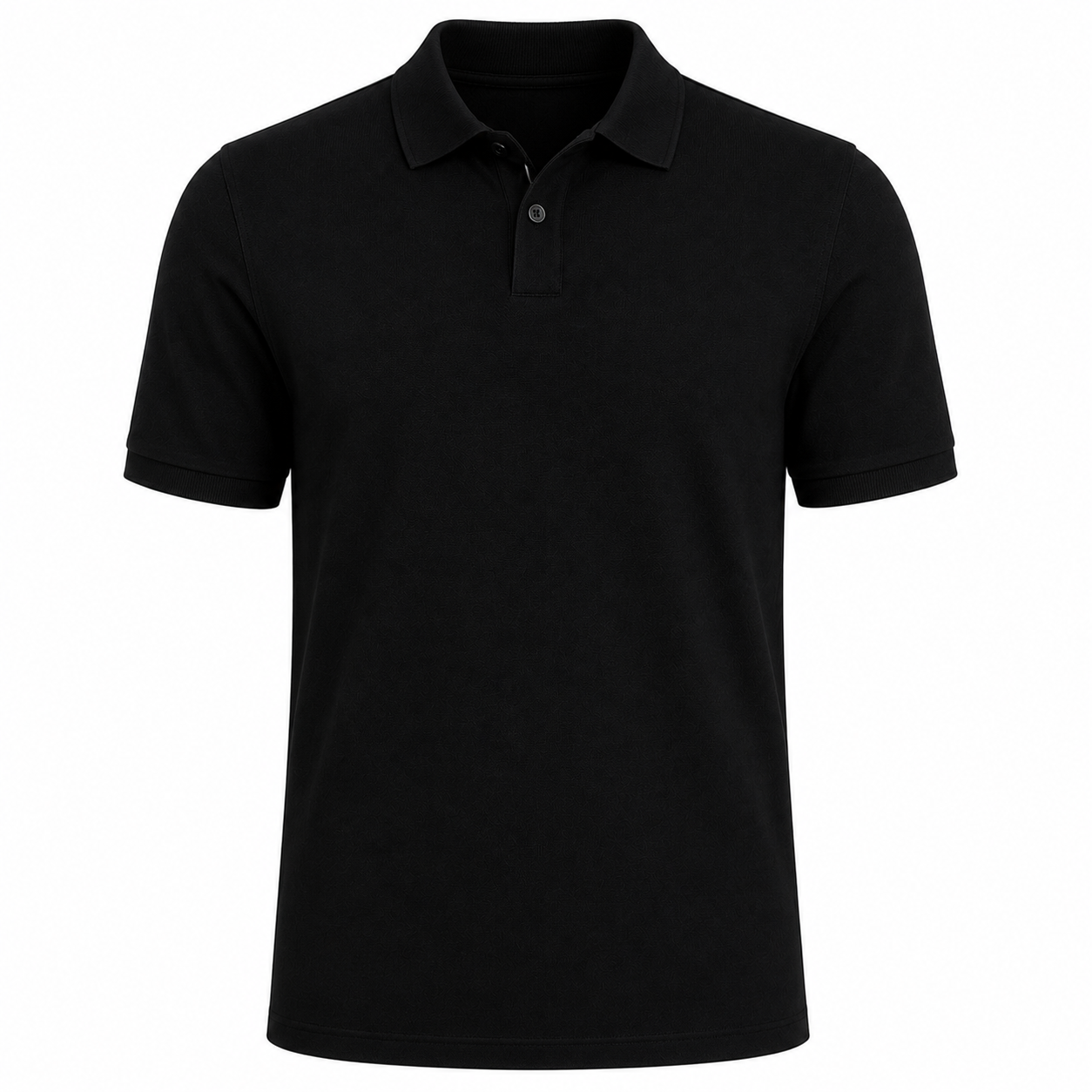 Premium Cotton Piqué Polo Shirt – Black | Genspitch