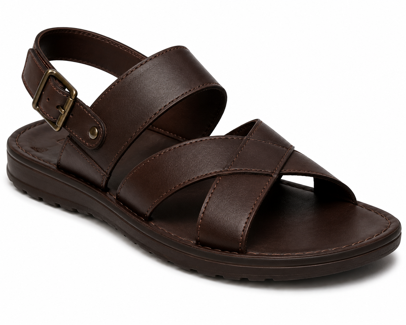 Premium Leather Sandal – Dark Brown | Genspitch